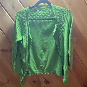 Banana Republic Vibrant Green Cardigan